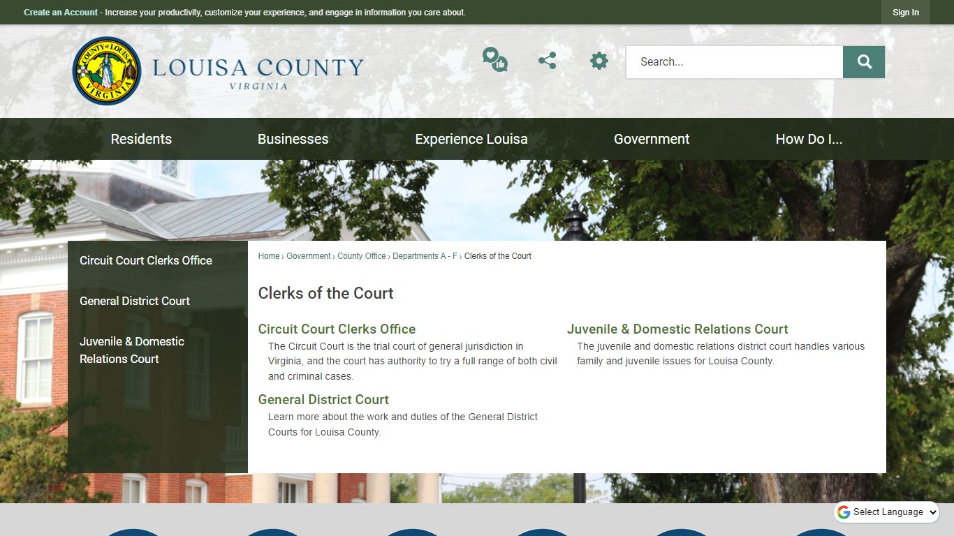 Clerks of the Court | Louisa County, VA
